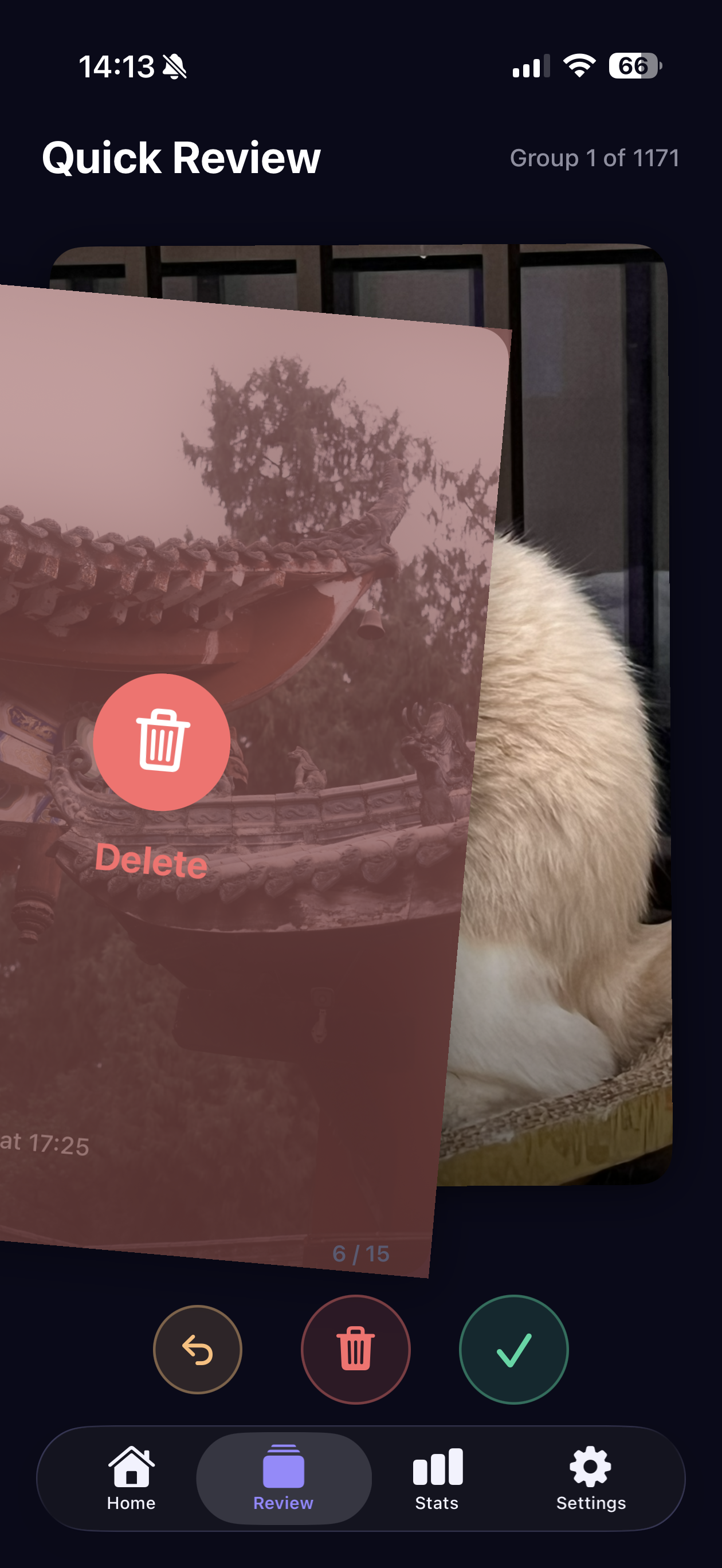 Clean Go review screen